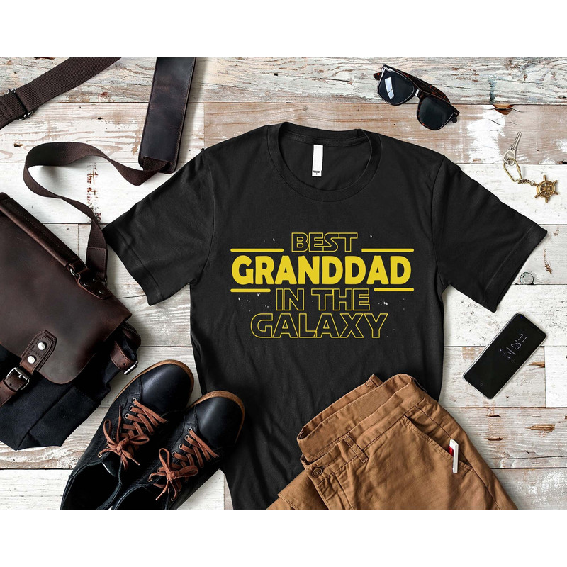 Best Grandpa In The Galaxy, Granddad Birthday Shirt, Christmas Gift for Grandfather, Grandpa T-Shirt, New Grandpa Gift, Father's Day Shirt.jpg