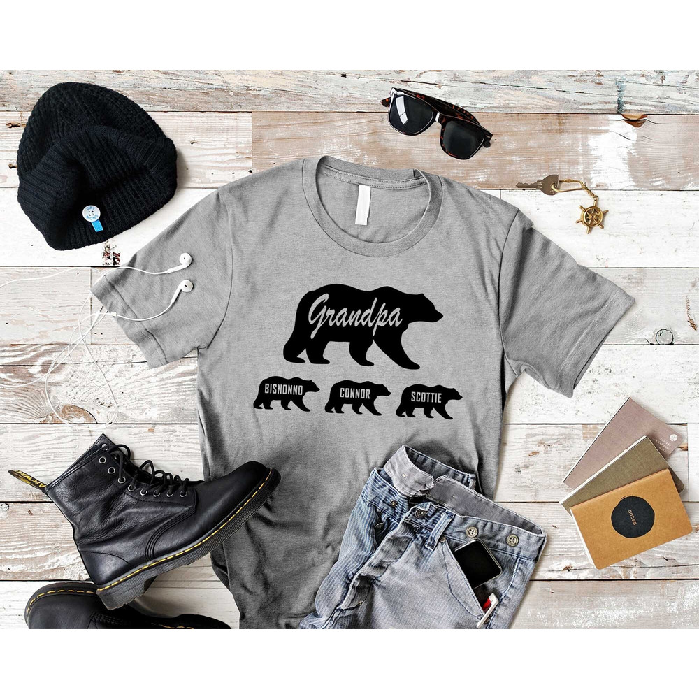 Custom Grandpa Bear Shirt With Kid Names, Father's Day Shirt, Personalized Grandpa Shirt, Grandpa Birthday Shirt, Gift for Grandfather.jpg