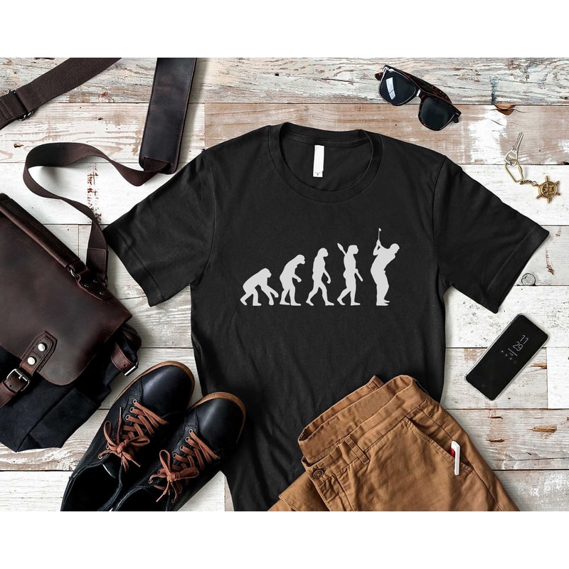 Golf Evolution Shirt, Funny Golfing Shirt, Retro Golf Tee, Golfing Gift for Men, Father's Day, Golf Lover Gift, Grandpa Gift, Dad Gift.jpg