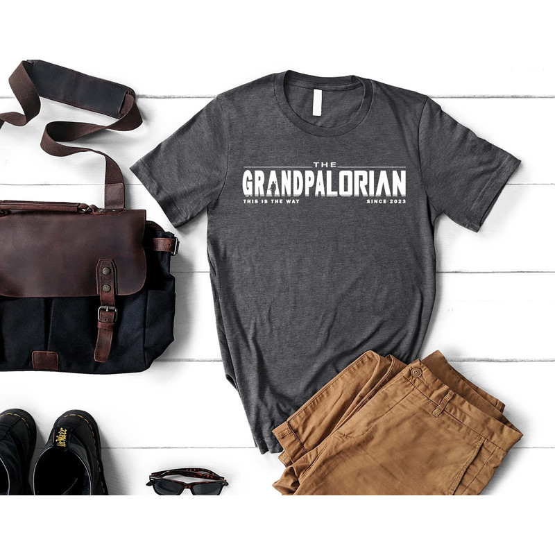 Grandfather T-Shirt, Grandpalorian Shirt, Father's Day Shirt, Personalized Grandpa Shirt, Men's Christmas Gift, Husband Dad Grandpa Birthday.jpg