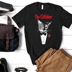 the catfather shirt, cat dad t-shirt, cat dad gift, funny cat lovers sweatshirt, mafia boss cat tee, cat owner gift, fun