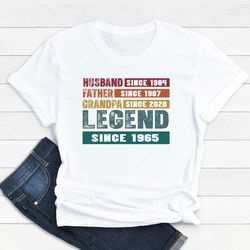 custom husband father gradpa legend since t-shirt, legend dad ever, gift for dad shirt, dad shirt, fathers day shirt,