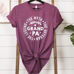 the legend veteran grandpa shirt, the myth the legend shirt, fathers day shirt, grandpa shirt, cool grandpa tee, birthda