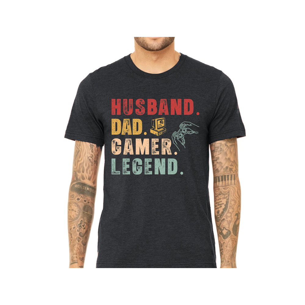 Funny Gamer Dad Gift - Husband Dad Gamer Legend - Gamer Husband Gifts - Comfort Colors Video Game Shirt for Men.jpg