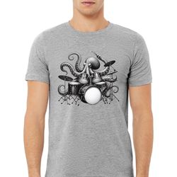 octopus playing drums t-shirt - comfort colors funny drummer musician shirt - music lover mens gift - gift for best frie