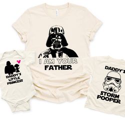 i am your father daddys little princess shirts, dad and daughter set, daddy and me tee, star dad, daddys little girl