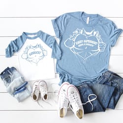 superhero and sidekick shirt for father and son, dad and kids matching shirt for fathers day, family shirt gift, basebal