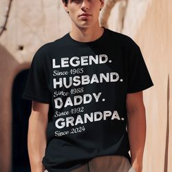legend husband daddy grandpa t shirt personalised fathers day shirt grandpa shirt custom grandpa shirt custom granddad