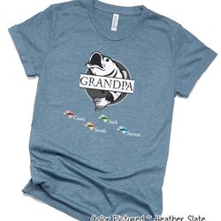 custom fishing grandpa shirt,personalized grandpa shirt with grandkids names,fathers day gift