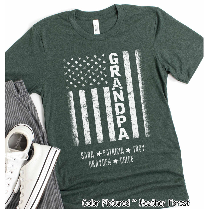 Custom Grandpa Flag Shirt, Personalized Grandpa Shirt with Kids Names, Father's Day Gift for Grandpa, Fathers Day Shirt, Gift For Him.jpg