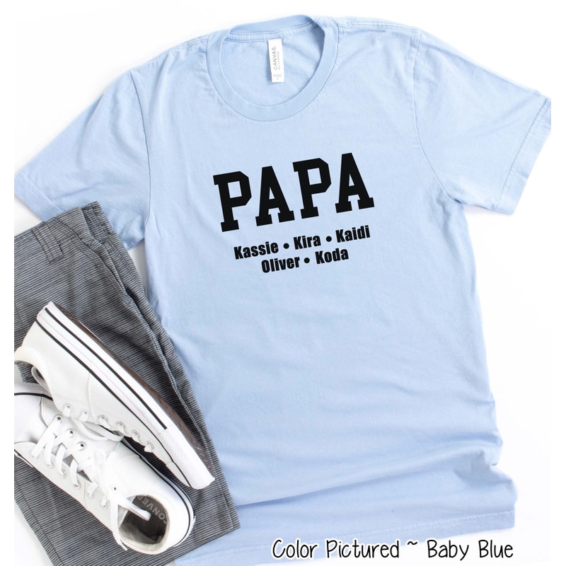 Custom Papa Shirt, Personalized Papa Shirt with Kids Names, Father's Day Gift for Papa,Fathers Day Shirt,New Papa Gift,Birthday Gift For Him.jpg