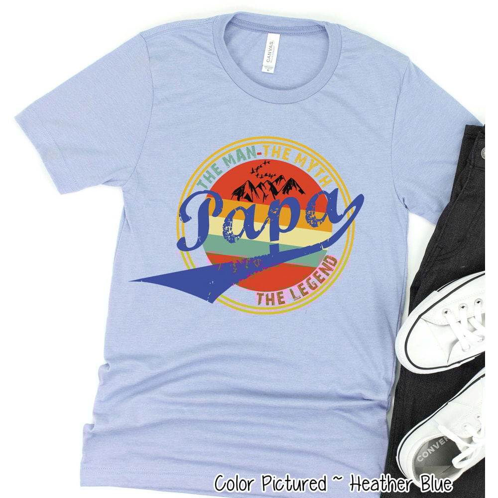 Custom Papa Shirt, The Man The Myth The Legend, Father's Day Gift for Papa,Fathers Day Shirt,New Papa Gift,Birthday Gift For Him.jpg
