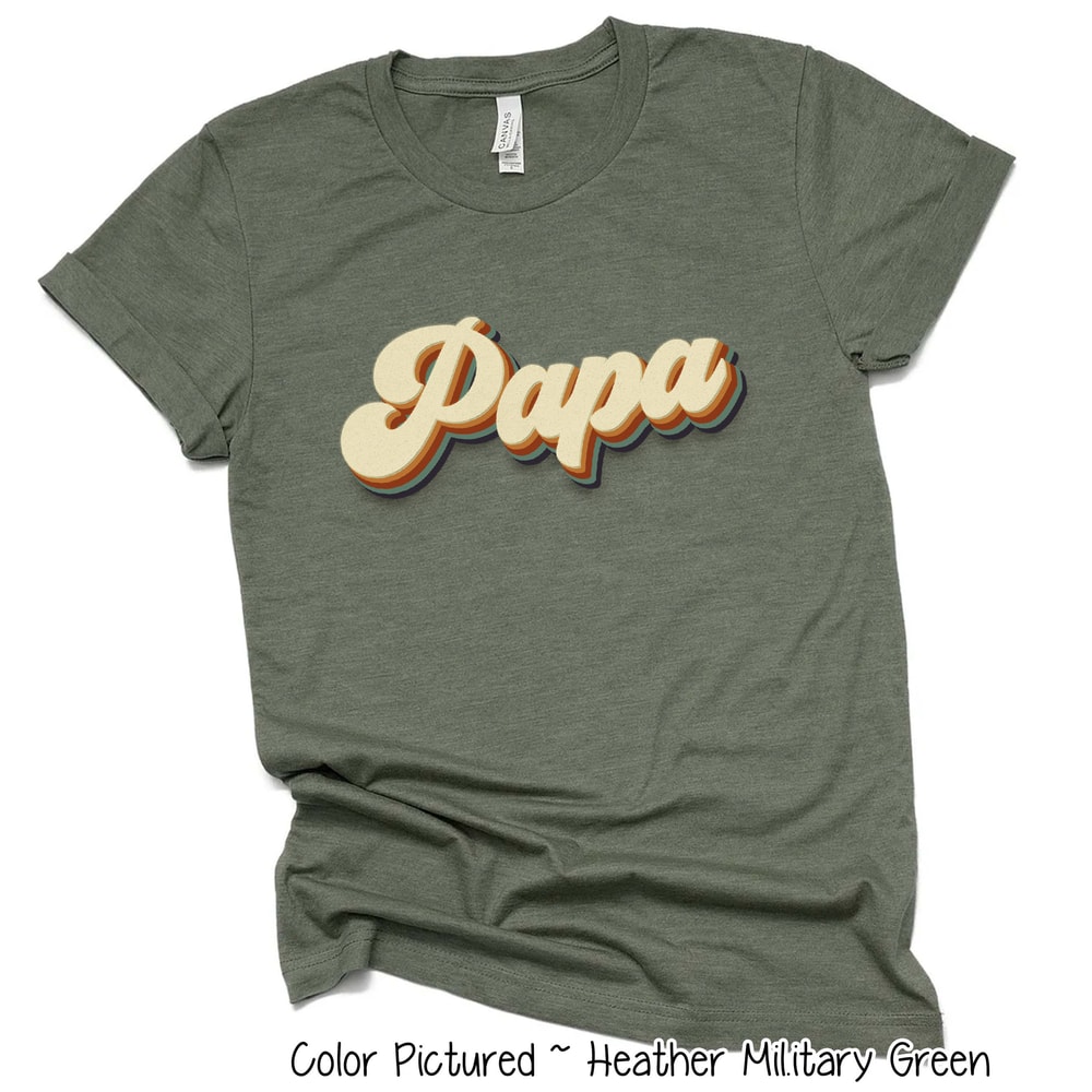 Custom Retro Papa Shirt, Personalized Papa Shirt , Father's Day Gift for Papa, Fathers Day Shirt, New Papa Gift, Birthday Gift For Him.jpg