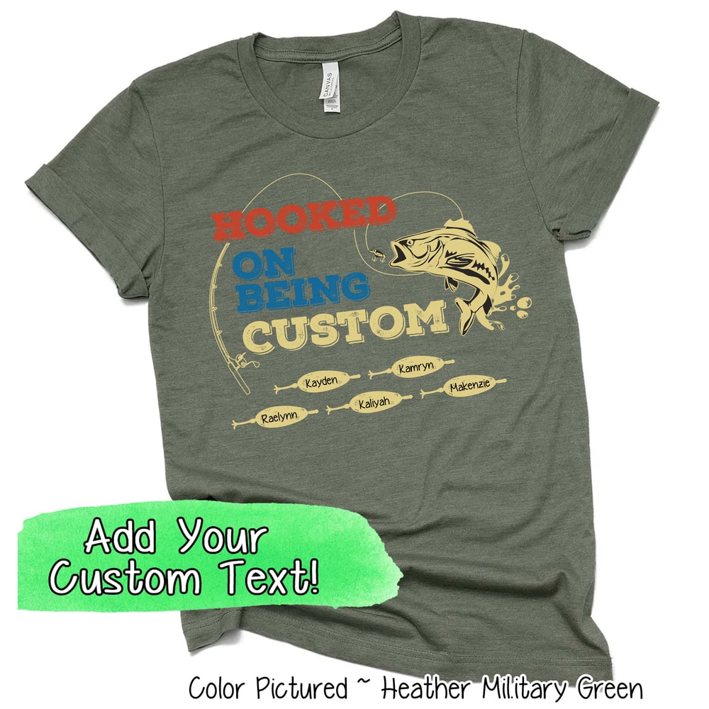 Fishing Custom Text Shirt, Personalized Custom Text Shirt with Kids Names, Father's Day Gift, Fathers Day Shirt, Birthday Gift For Him.jpg