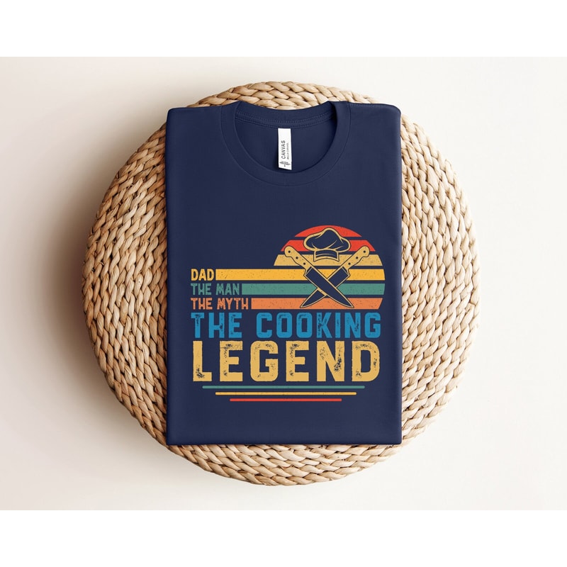 Dad The Man The Myth The Cooking Legend Shirt, Fathers Day Gift, Chef Dad Tshirt, Retro Cooking Lover Dad Tshirt.jpg