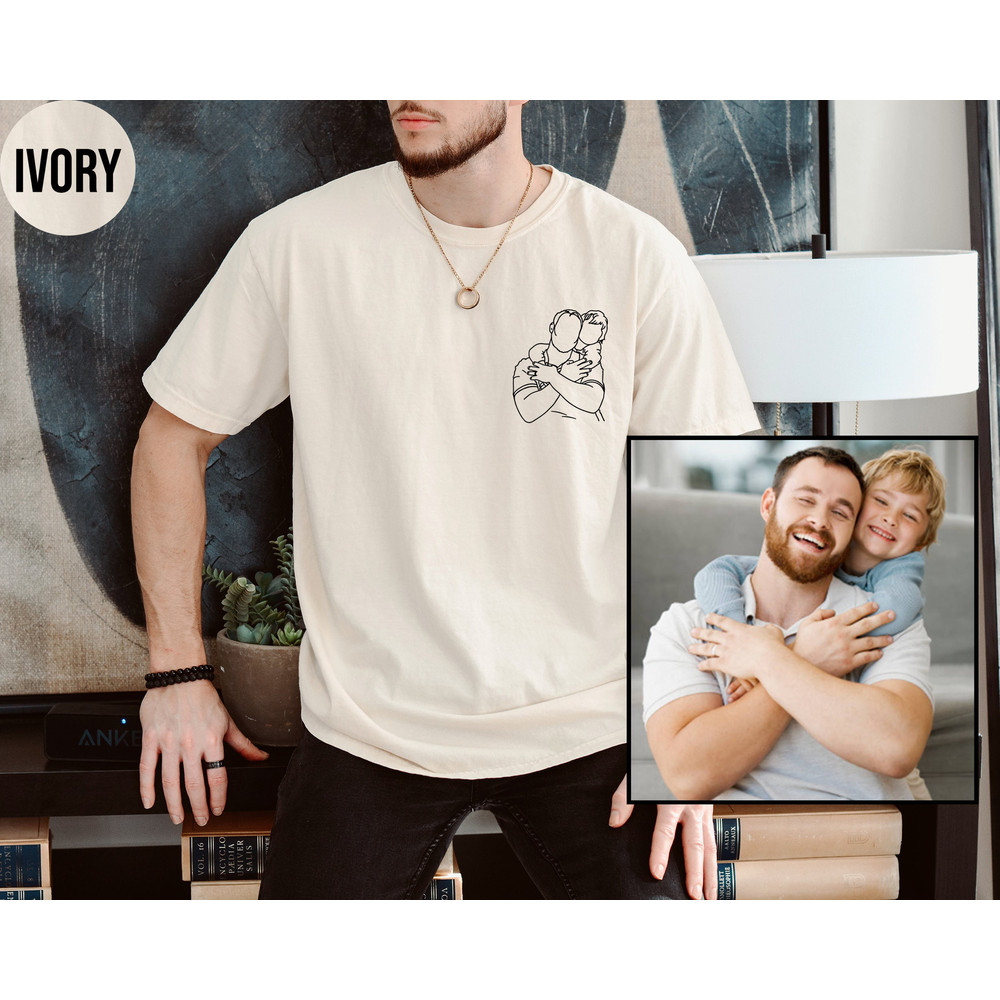 Custom Photo Shirt for Dad Father's Day Tshirt Personalized Dad Portrait Shirt Fathers Day Gifts for Dad Birthday Gifts for Husband Crewneck.jpg