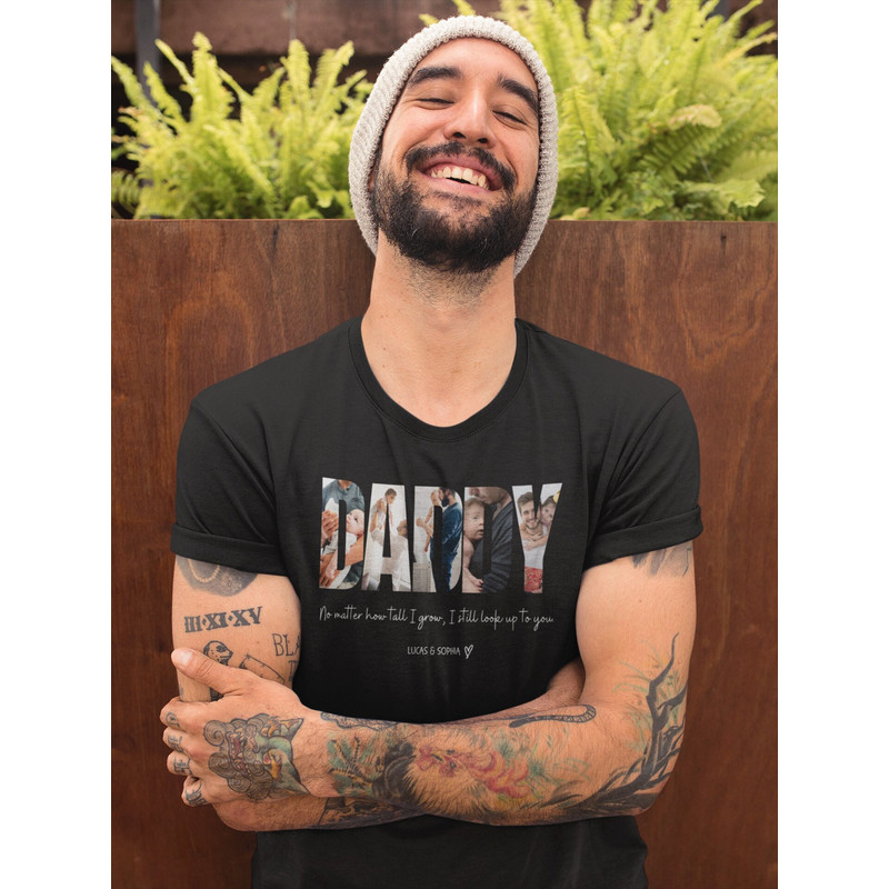 DAD Photo Shirt DADDY Photo Shirt Father's Day Photo Collage Custom Dad Shirt Personalized Shirt For Dad Father's Day Custom Gift.jpg