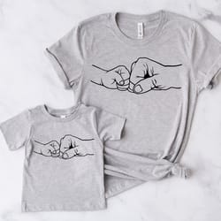 fathers day family matching t-shirt, family sweatshirt,daddys little man, daddys little girl, happy fathers day