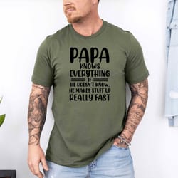 papa knows everything shirt,new dad shirt,dad shirt,daddy shirt,fathers day shirt,best dad shirt,gift for dad,gift