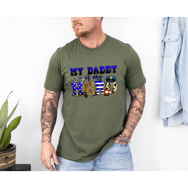 Police Dad Shirt,Officer Dad Shirt,Cop Dad Shirt,Proud Police Dad T Shirt,Cop Dad Tee,Police Dad Gift,Police Officer Dad Gift,Daddy Hero Tee.jpg