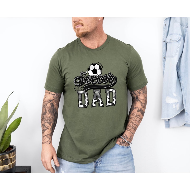 Soccer Dad Tshirt, Fathers Day Soccer Dad Shirt, Soccer Family Shirts, Sports Fan Dad Tee, Soccer Game Day Dad Apparel, Soccer Gift For Dad.jpg