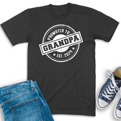 grandpa est 2024 shirt, promoted to grandpa t-shirt, pregnancy announcement, new grandpa shirt, grandpa sweatshirt, firs