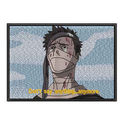 DONT SAY ANYTHING NARUTO Anime Embroidery Design, Machine embroidery pattern, Anime Pes Design File