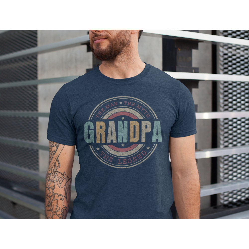 The Legend Grandpa Shirt, The Man Grandpa Shirt, The Myth Grandpa Shirt, Father's Day Tshirt, Gift for Grandpa, Funny Grandpa Shirt.jpg