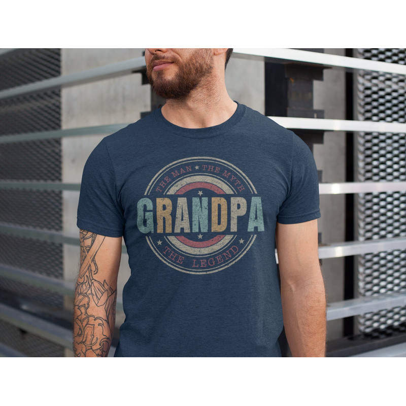 The Legend Grandpa Shirt, The Man Grandpa Shirt, The Myth Grandpa Shirt, Father's Day Tshirt, Gift for Grandpa, Funny Grandpa Shirt.jpg