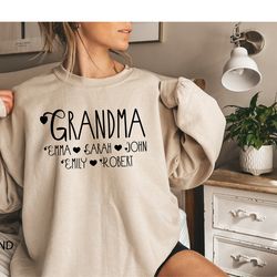Custom Grandma Sweatshirt, Personalized Grandma Sweater, Gift For Grandma, Mothers Day Gifts, Mimi With Children Names A