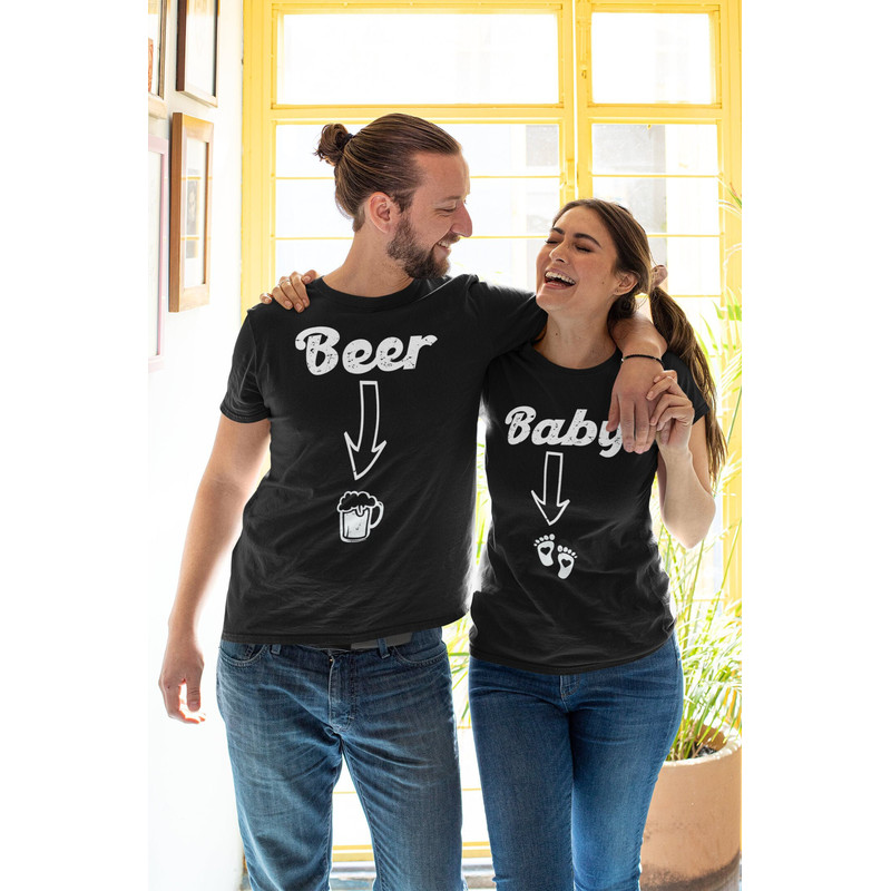Pregnancy Announcement Shirt, Baby Belly Shirt Beer Belly Couple's Matching Shirt Mommy to Be Not a Beer Belly Pregnancy Reveal Shirts.jpg