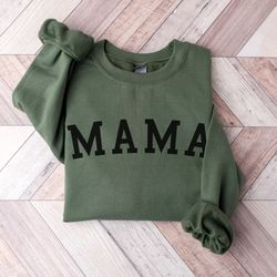 Mama College Sweatshirt, Mothers Day Sweater, Gift For New Mom, New Mom Shirt, Mothers Day Gift, Retro Mama Shirt, Mama