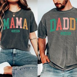 Comfort Colors Mama and Daddy Claus Shirts, Christmas Gift For New Mom and Dad Shirt, Christmas Pregnancy Announcement S