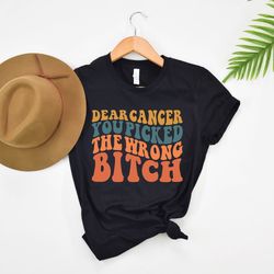 Dear Stroke, You Picked The Wrong Bitch Shirt, Cancer Awareness Shirt, Breast Cancer Support, Tumor Awareness Shirt, Hea