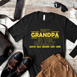 Best Grandpa In The Galaxy, Fathers Day Gift, Grandfather Birthday Shirt, Christmas Gift for Granddad, Grandpa T-Shirt,