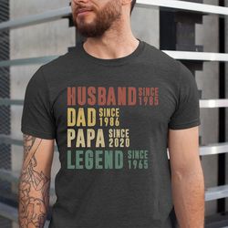 Custom Dad Grandpa Shirt, Personalized Fathers Day Shirt for Grandpa, Funny Birthday Gift for Men, Husband Dad Papa Lege