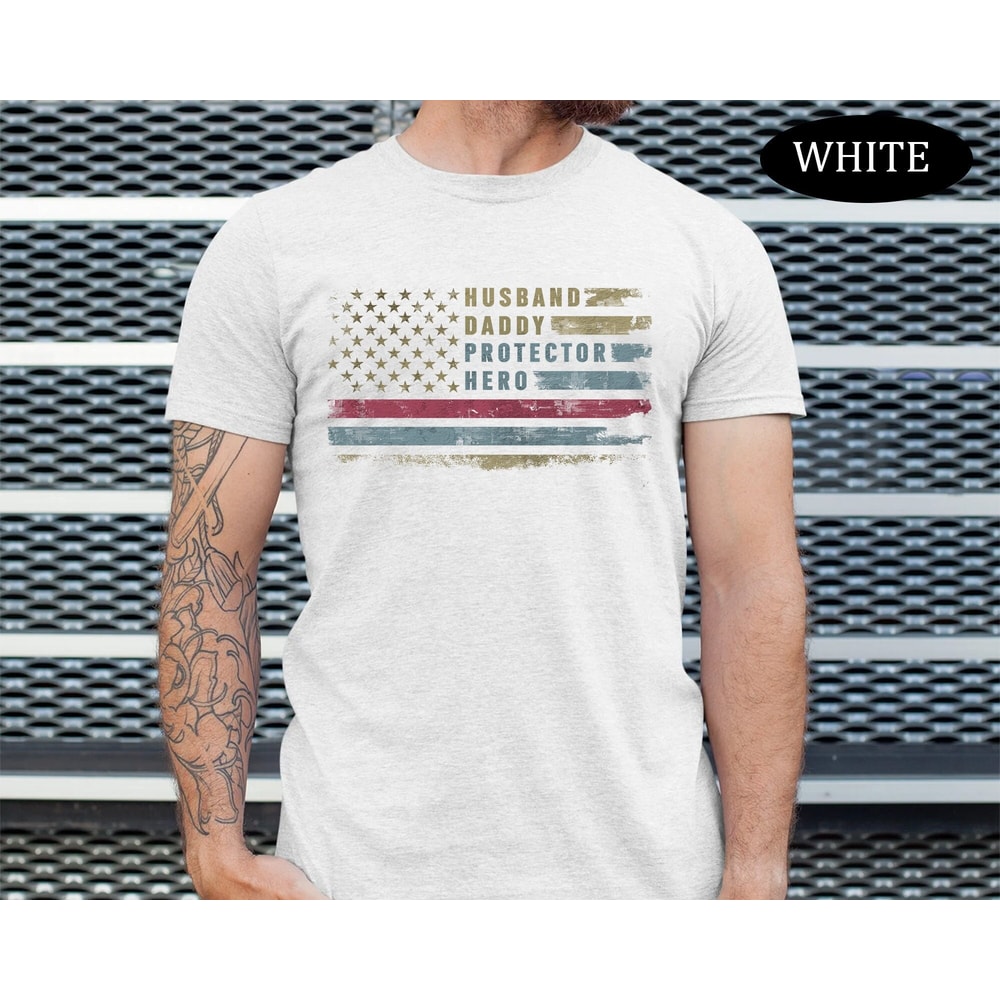 Father's Day Shirt, Daddy Shirt, Husband Daddy Protector Hero Shirt, Funny Dad Gifts, Birthday Gift for Men, Father's Day Gift from Wife.jpg