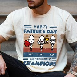 Happy Fathers Day Shirt, Gift for Father, Personalized Sperm Daddy Shirt, Gift for Husband, Dad Gift for Kids, Gift for