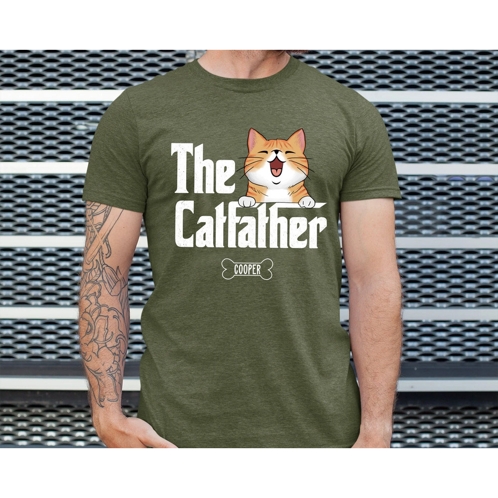 Personalized The CatFather Shirt, Shirt For Cat Lover, Custom Fathers Day Gifts For Cat Dad, Cat Owner Gift, Cat Dad Shirt, Dad Sweatshirt.jpg