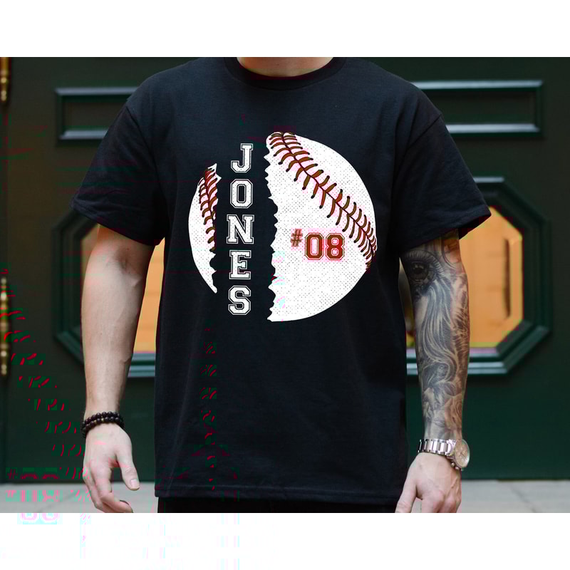 Custom Baseball Shirt for Dad, Father's Day Tshirt, Personalized Baseball Dad Shirt, Fathers Day Gifts, Dad Birthday Gifts, Baseball Season.jpg