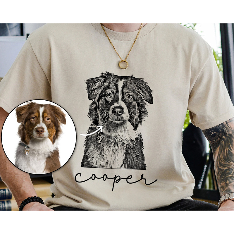Custom Dog Shirt for Daddy, Personalized Dad Shirt with Dog Photo, Dog Lover Gifts, Dog Owner Gifts, Fathers Day Gift for Pet Owner, Dad Tee.jpg