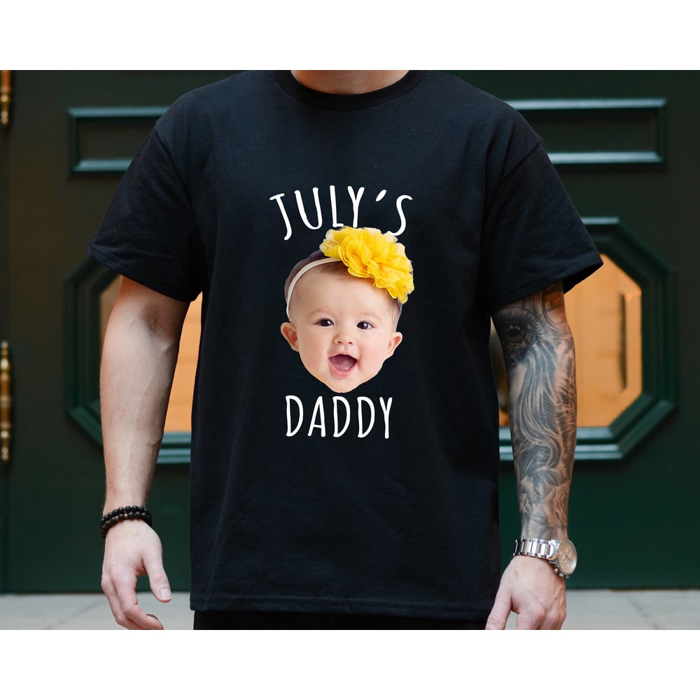 Personalized Daddy Shirt with Baby Photo, Custom Dad Shirt with Baby Face, Fathers Day Gift, Funny Gifts for Dad from Kids, New Dad Gifts.jpg