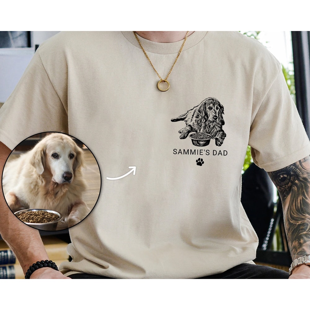 Personalized Dog Shirt for Dad, Custom Dad Shirt with Dog Photo, Dog Lover Gifts, Dog Owner Gifts, Fathers Day Gift for Pet Owner, Dad Tee.jpg