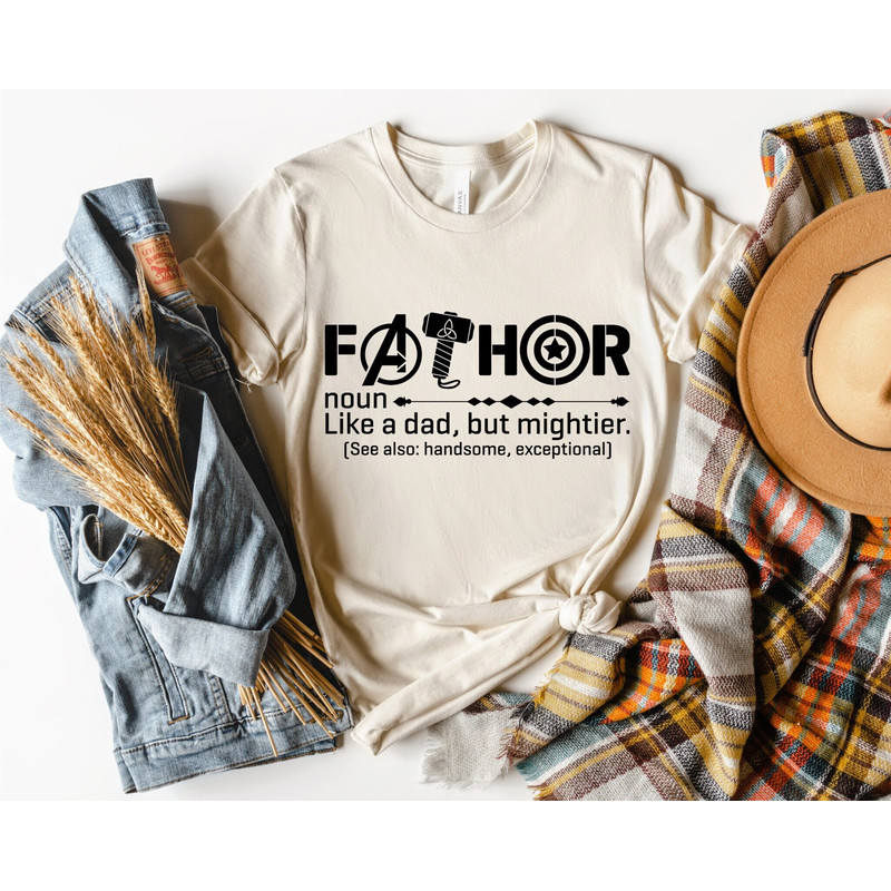Father's Day Gift, Fathor Tshirt, Noun Like A Dad Shirt, Hero Father Shirt, Men's Shirt, Dad Gifts From Daughter, Avengers Tee Shirt.jpg