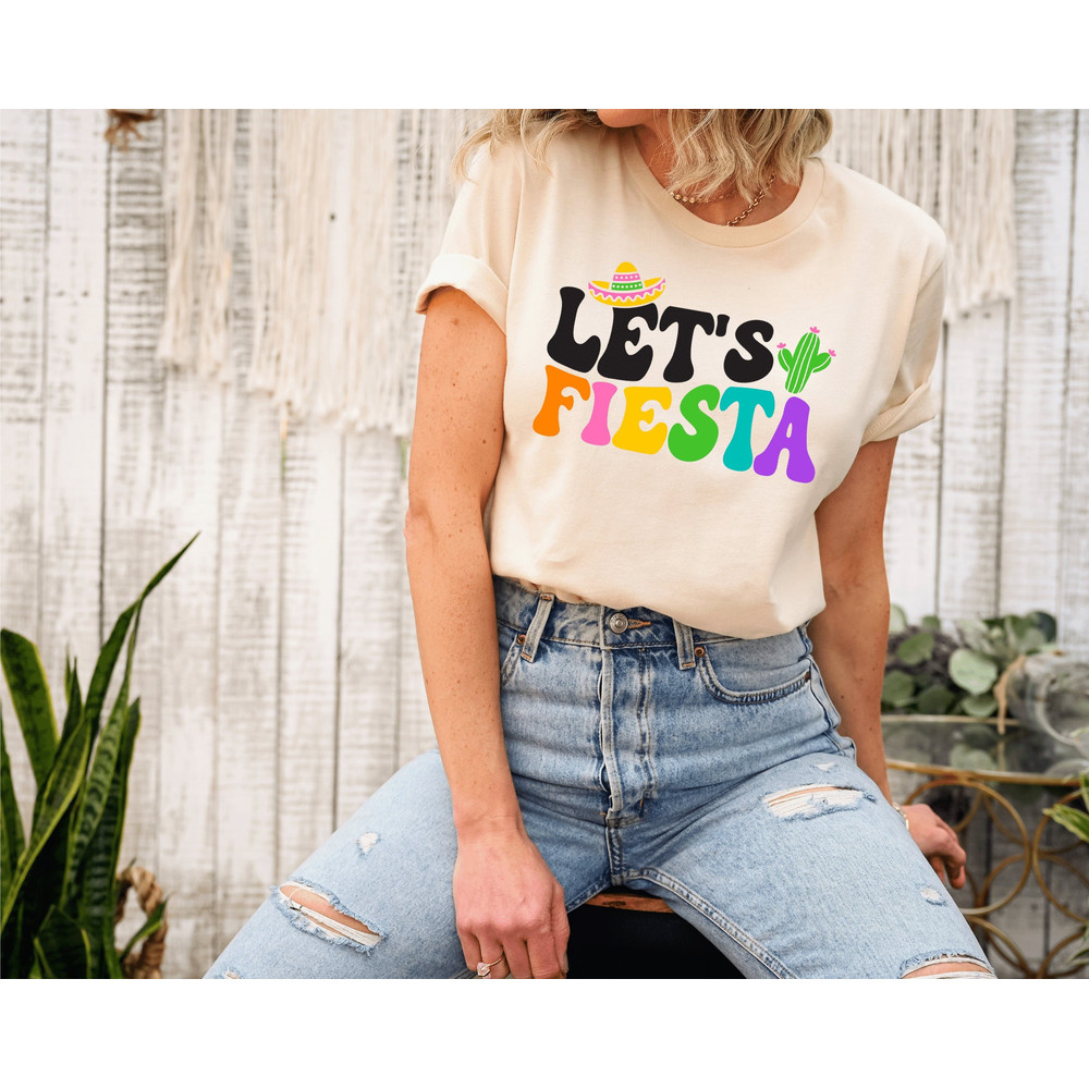 Fiesta Party Shirt, Cinco De Mayo Gifts, Funny Drinking Party T-Shirt, Latina Shirts, Mexican Fiesta Tees, Let's Fiesta Shirt For Women.jpg