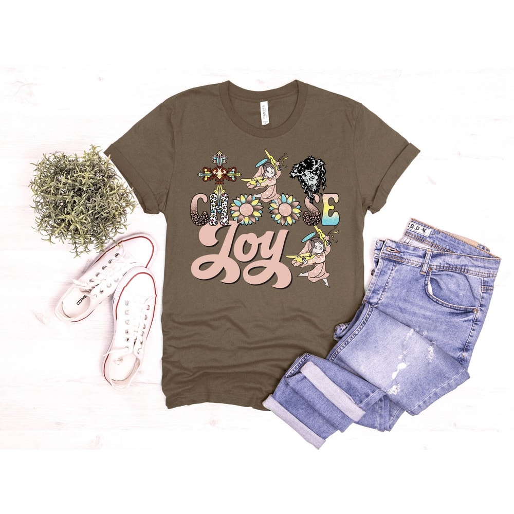 Floral Choose Joy Shirt, Choose Joy T-Shirt, Choose Joy Tee, Christian Shirt, Worship Shirt, Inspirational Mom Shirt, Women's Shirt, Faith.jpg