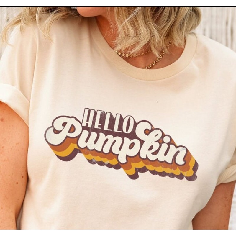 Hello Pumpkin Retro Shirt, Pumpkin Comfort Colors Shirt, Comfort Colors Tee, Fall Colors Shirt, Fall Shirt, Pumpkin Shirt, Autumn Shirt 1.jpg