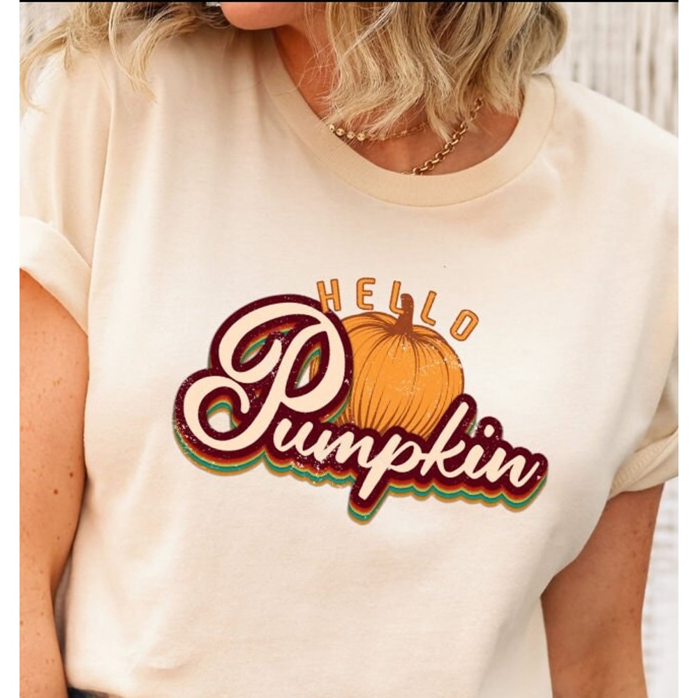 Hello Pumpkin Retro Shirt, Pumpkin Comfort Colors Shirt, Comfort Colors Tee, Fall Colors Shirt, Fall Shirt, Pumpkin Shirt, Autumn Shirt.jpg
