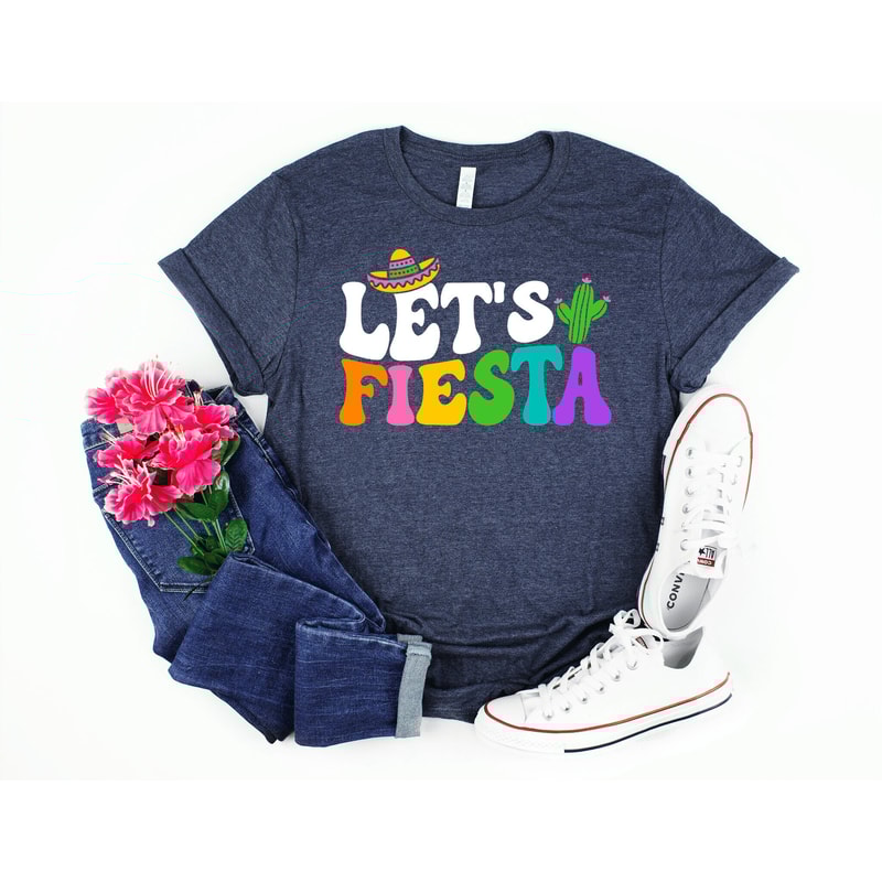 Let's Fiesta Celebration Shirts, Let's Fiesta Bachelorette Party Shirtst, Fiesta Serape Print, Girls Trip Shirts.jpg