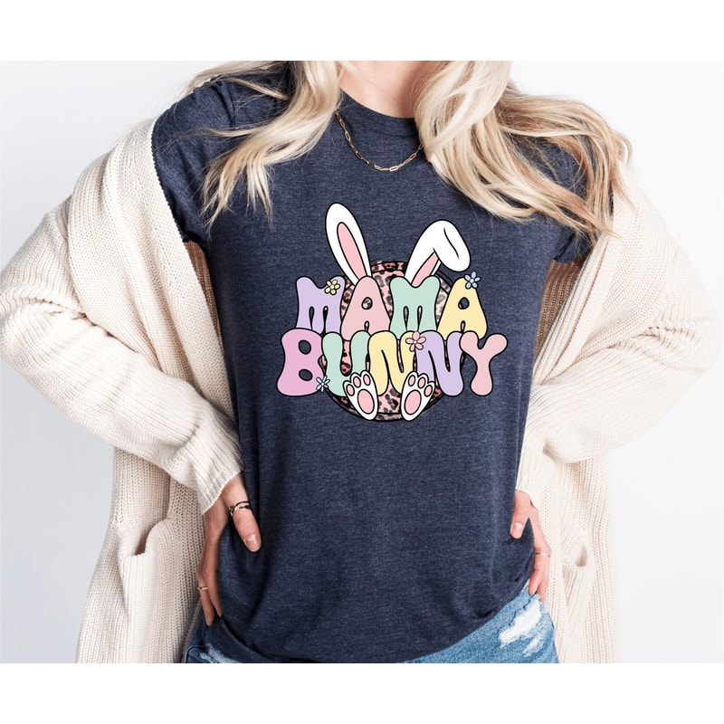 Mama Bunny T-Shirt, Easter Bunny Mama Shirt, Cute Family Easter Shirt, Cute Easter Shirt, Mama Easter T-Shirt, Pregnancy Shirt, Easter shirt.jpg